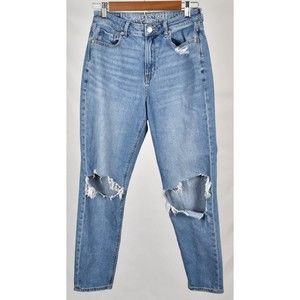 American Eagle Distressed Ripped Mom Jeans